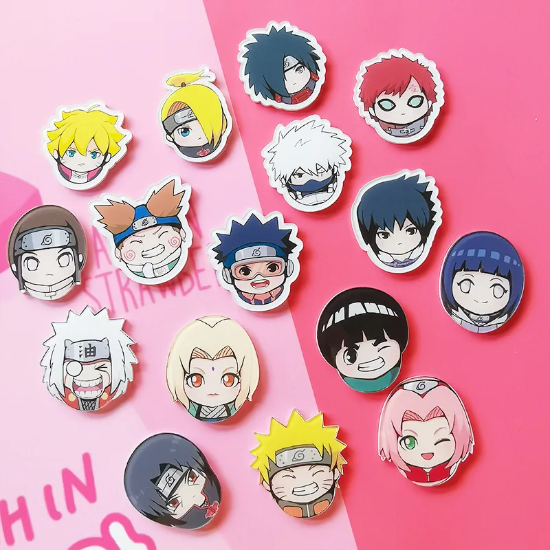 

Anime NARUTO Uzumaki Figure Cosplay Brooch Prop Metal Enamel Pin Men Bag Clothes Lapel Pins Badge Jewelry Kids Comic Con Gifts