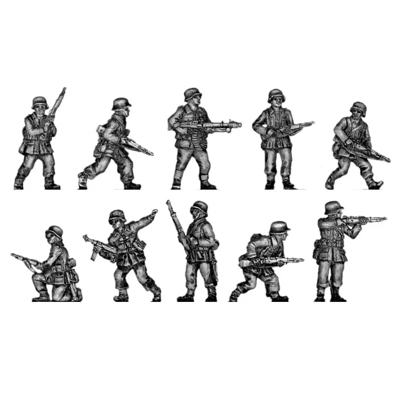 

1/72 Scale Die-Cast Resin Figure Model GK Infantry 10-Men Unassembled Unpainted Free Shipping