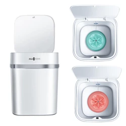 10L Mute Mini Portable Desktop Laundry Washer Ultrasonic Clothes Washing Machine For Home And Water Flushing