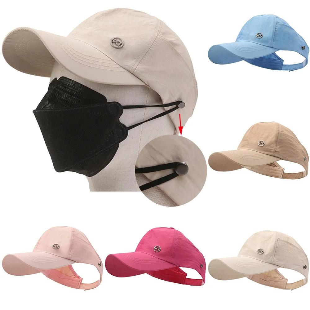 

Female Outdoor Baseball Hats Summer Baseball Cap Adjustable Visor Ponytail Beanie Hat Unisex Versatile Sunhat Casual Sun Cap