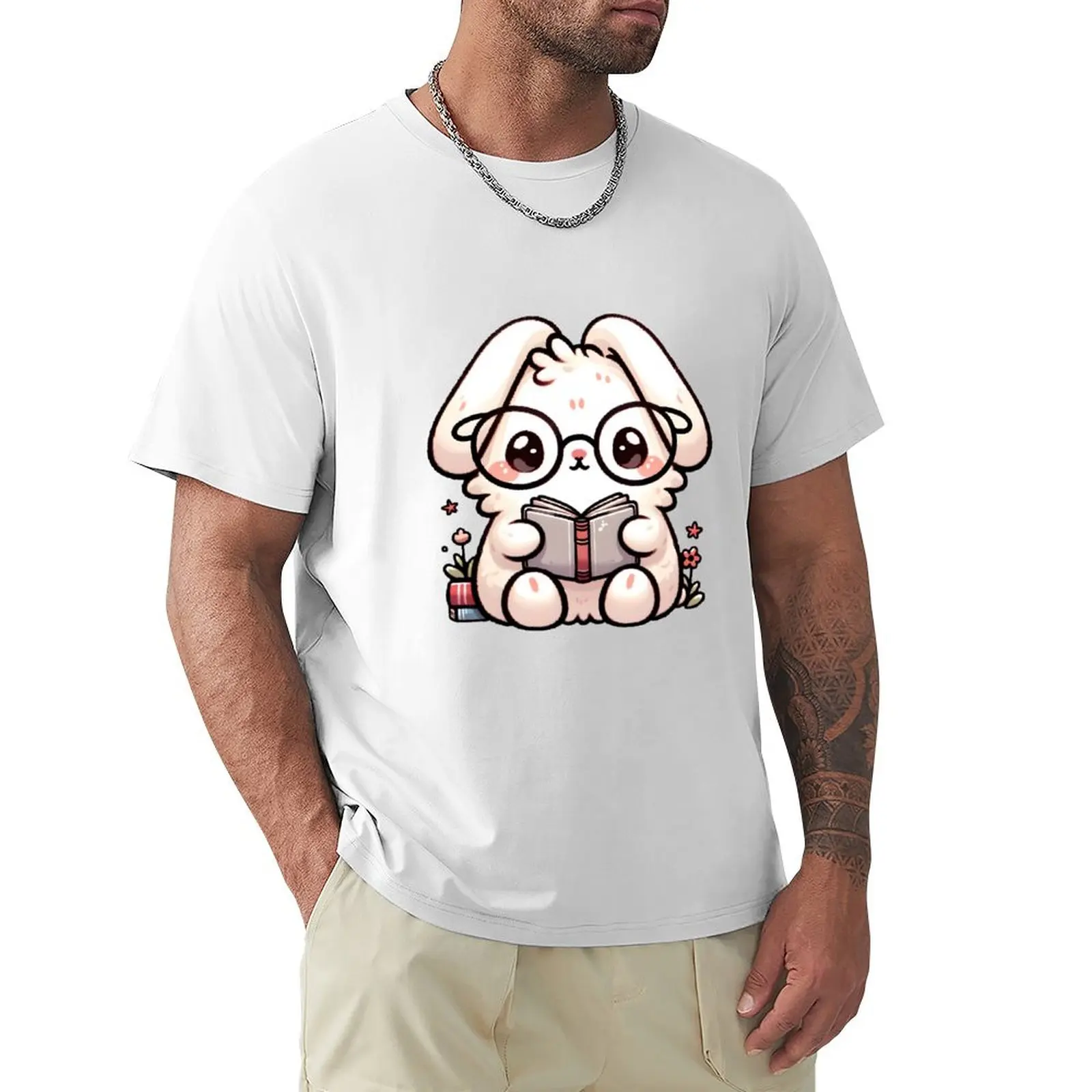 

Bookworm Bunny T-shirt customs design your own oversized men workout shirt