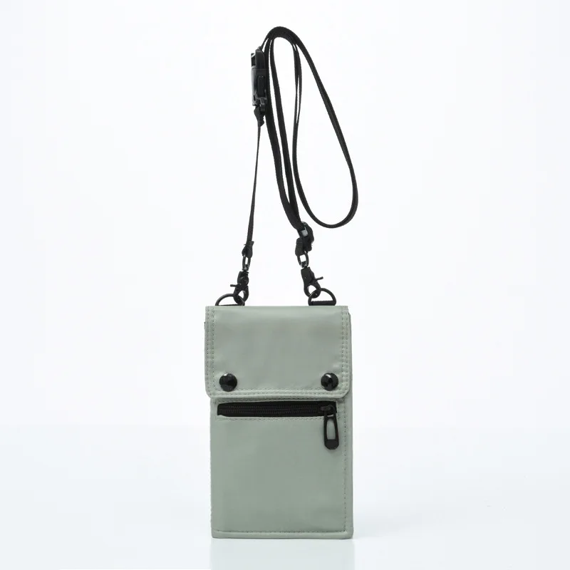 Cartera Para El Cuello, Bolsa De Viaje, Soporte Para Pasaporte, Bolsa Cruzada Ligera, Pequeña Bolsa De Mensajero Con Mosquetón Y Correa Ajustable, Azul, Cartera De Viaje