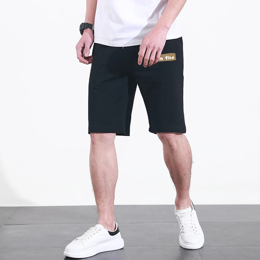 Men's Shorts Clothing Running Summer Pants Male Loose Gym Drawstring Printing Bottoms Outwear Clothes For Man