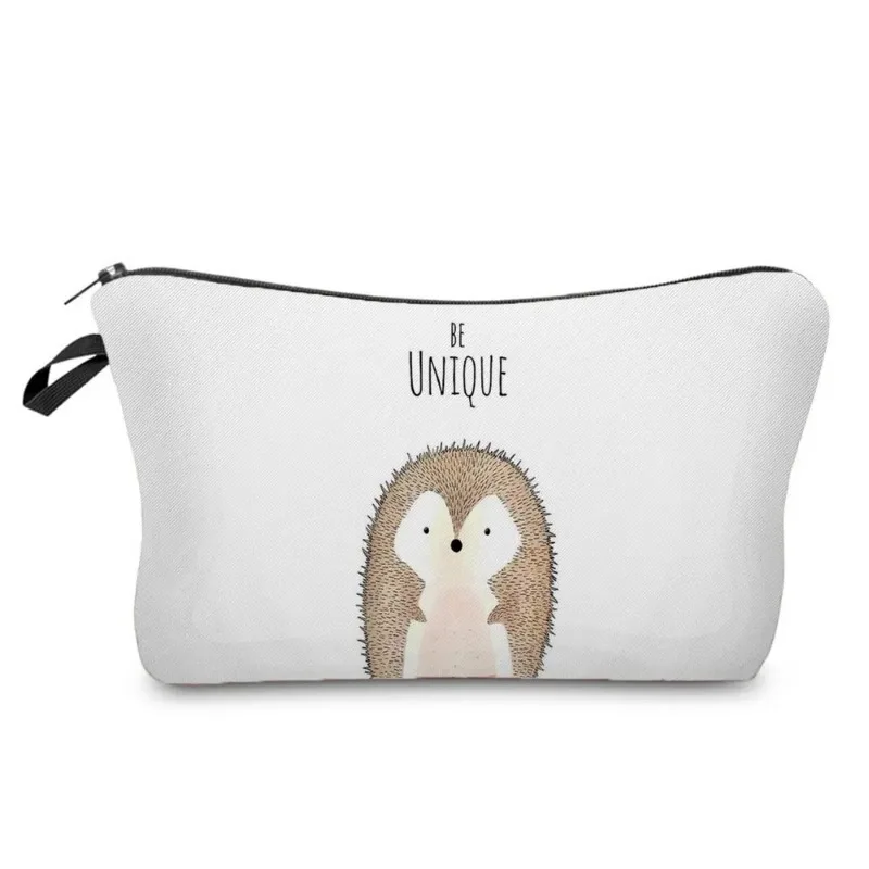 Toy Storage Children Best Gift Cosmetic Bag Lovely Watercolor Animal Print Cartoon Dinosaur Bear Makeup Bags Women Customizable 4