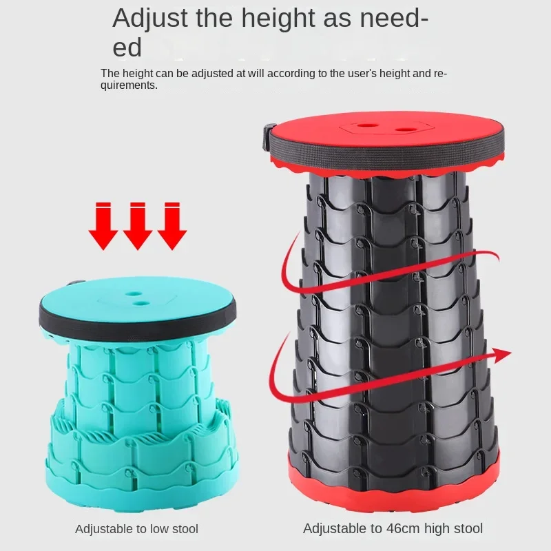 Portable Telescopic Folding Stool Outdoor Camping Retractable Stools for Travel Hiking Beach Chair Foldable Fishing Stool Chairs 3