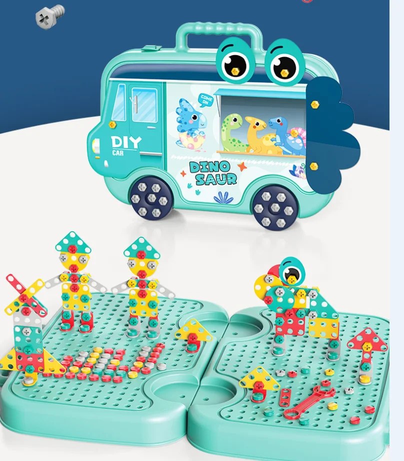 Children Screw Assembly and disassembly assembly kit electric drill baby hands benefit intelligence toys 4