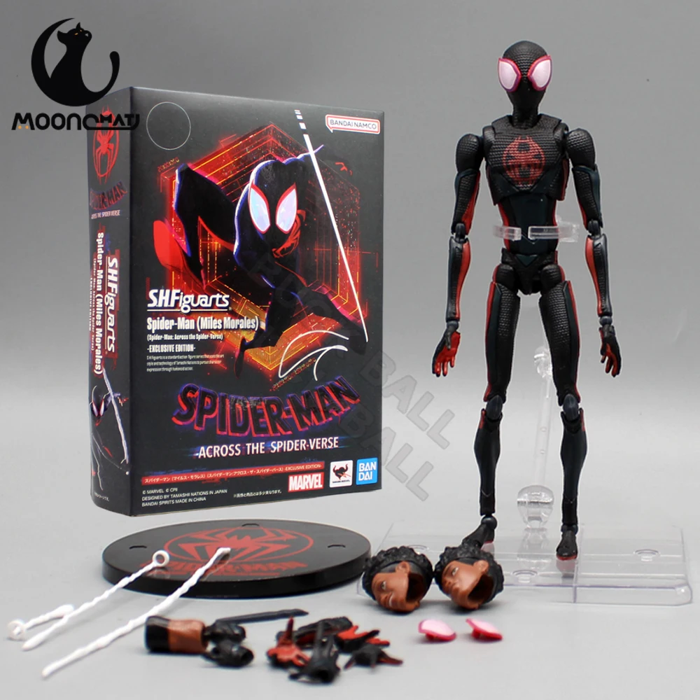 Shf Marvel Spiderman Figure Spiderman Action Figures Miles Morales Spiderman Spider-Man: Nel Regalo Per Bambini Modello Spider-Verse In Pvc