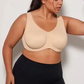 Yoga Sports Bra Women Max Control High Support Plus Size Underwire Gym Fitness Tops Activewear Beathable Yoga Curve Underwear 1