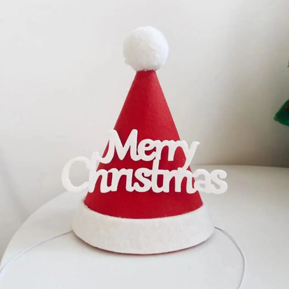 Christmas Hat Non Woven Fabric Decorative Tree Elk Xmas Party Cap for Kids Christmas Hats
