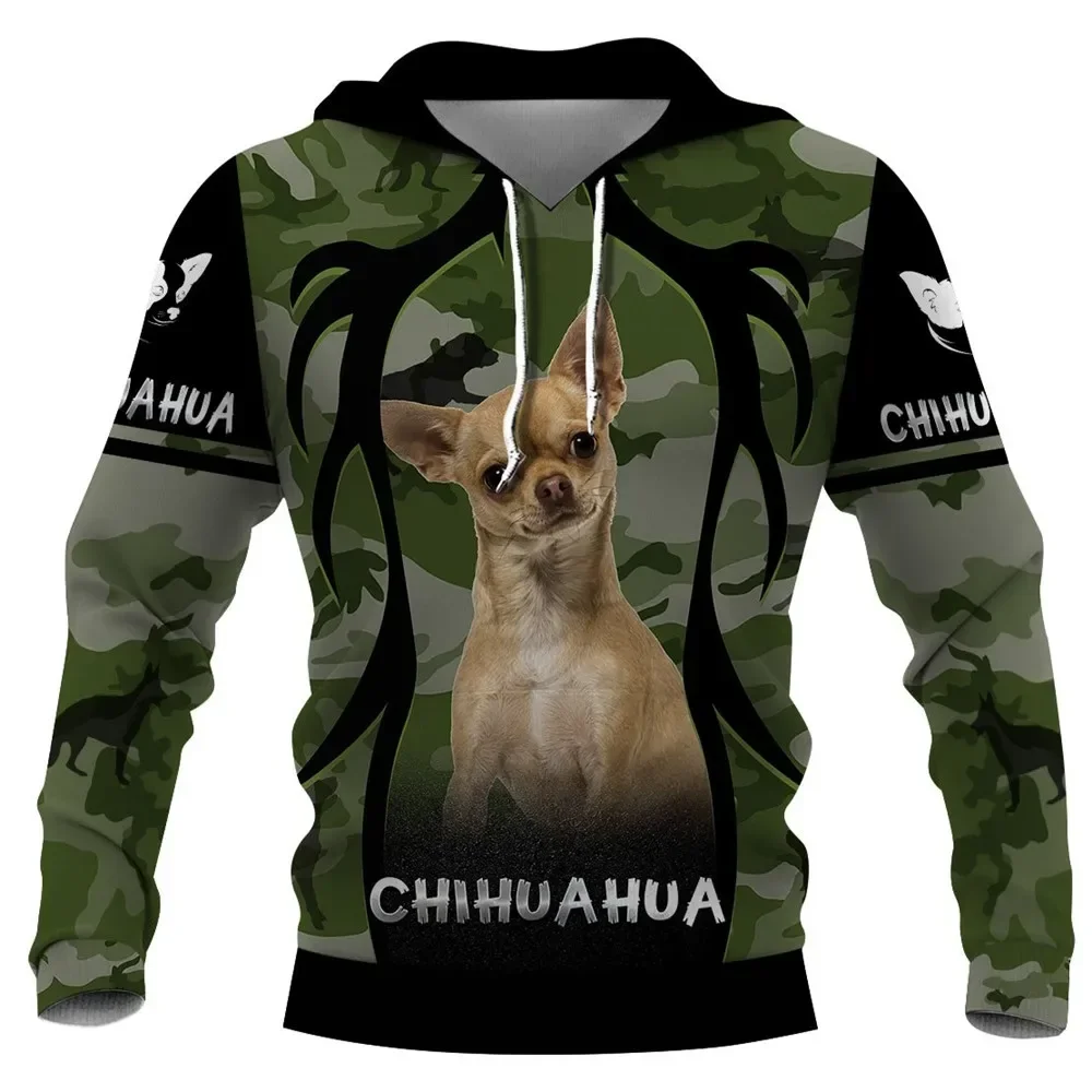 Animal Camouflage Dog Pattern 3D Print Men's Hoodie Casual Fashion Fun Sweatshirt Men's Tops Hip Hop Harajuku y2k Menswear