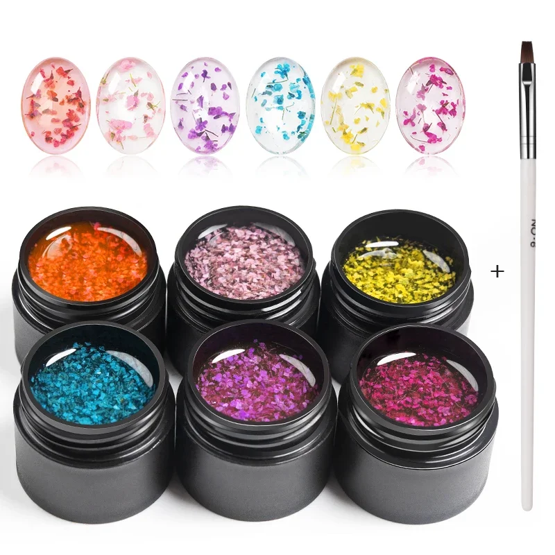 24pcs Potherapy Glue Painting Nail Gel Polish Pen Flower Gum Carved Transparent main image 0