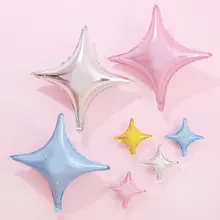 New Hot Sale Safety Aluminum Foil Balloons Four-Pointed Star Foil Balloon Multicolor Wedding Birthday Party Decoration Balloons