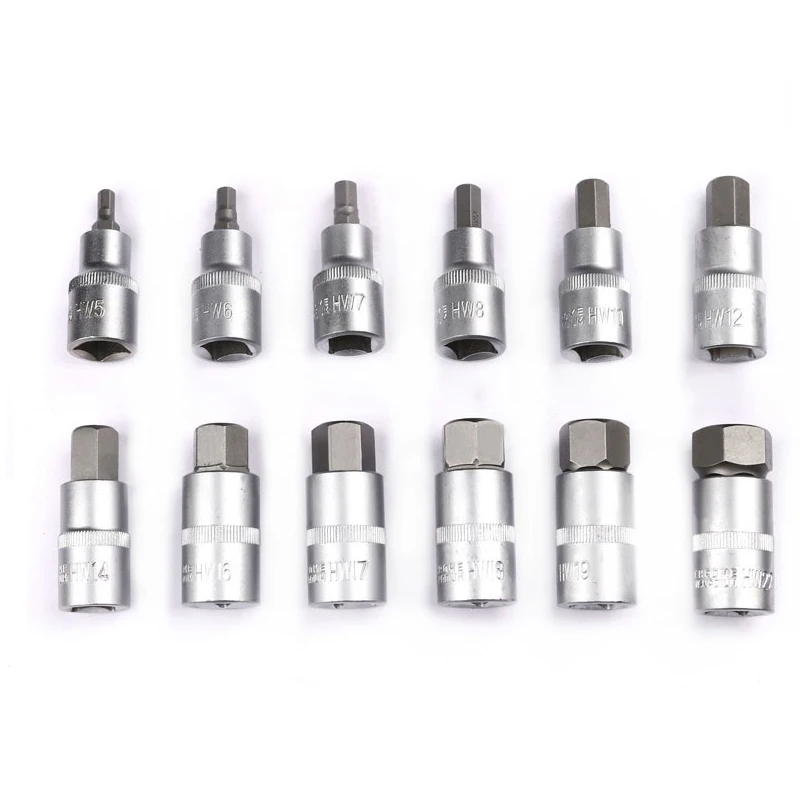 Set Bussole A Impatto 1 Pollice - 10 Pezzi In Acciaio Cr-V, Per Garage E Officina, 22-50mm