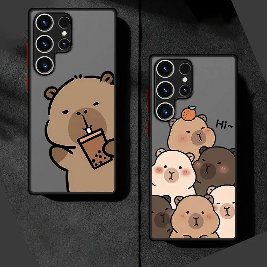 Adorable Cartoon Capybara Soft Phone Case
