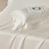 Liv-Esthete 30MM 100% Silk Fitted Sheet With Pillowcases Luxury Natural Fabric Double Queen King Bed Sheet With Elastic Bands 5
