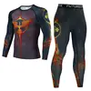Men's Thermal Underwear For Men Male Thermo Kickboxing Clothes Suits MMA BJJ Tights Set Winter Quick Dry Long Johns Tracksuit 39 1