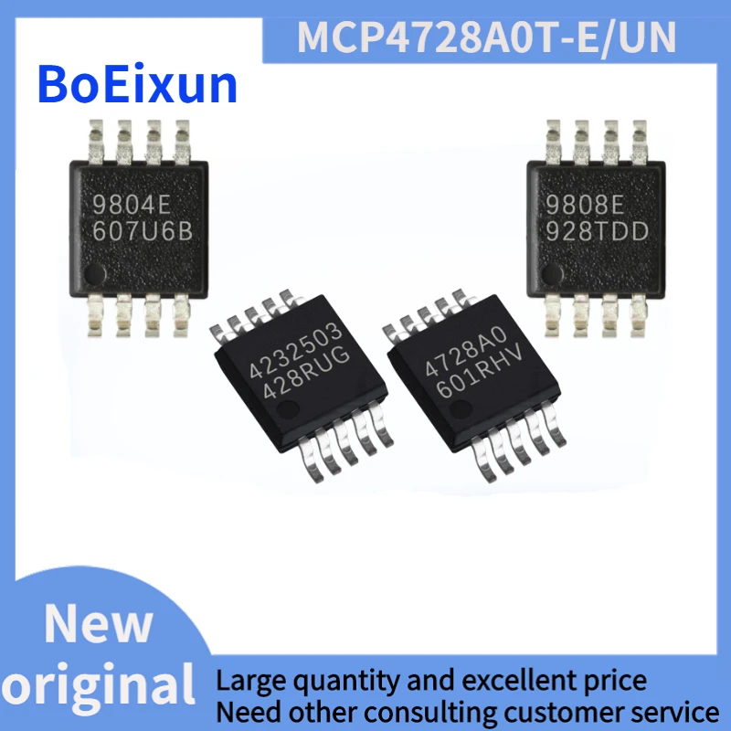 BoEixun 100% Brand New MCP9804T-E/MS MCP9808T-E/MS MCP4728A0T-E/UN MCP4232-503E/UN 4728 4728UN MSOP10