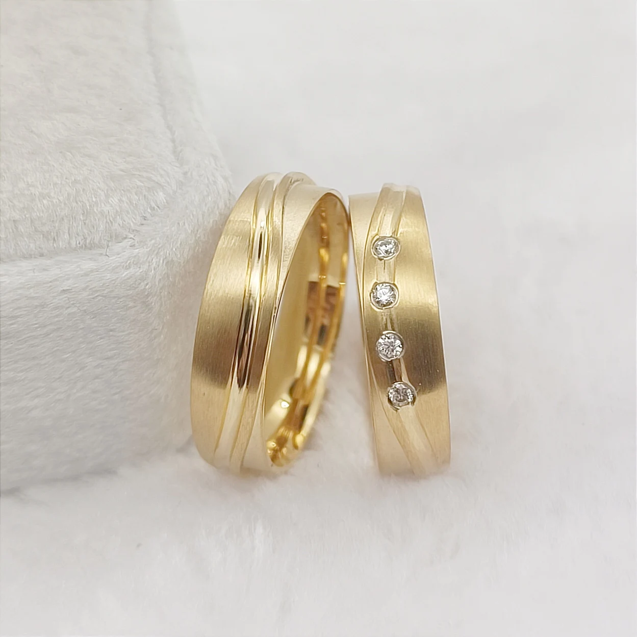 Anillos de boda únicos de Alianzas de amor de matrimonio para él y