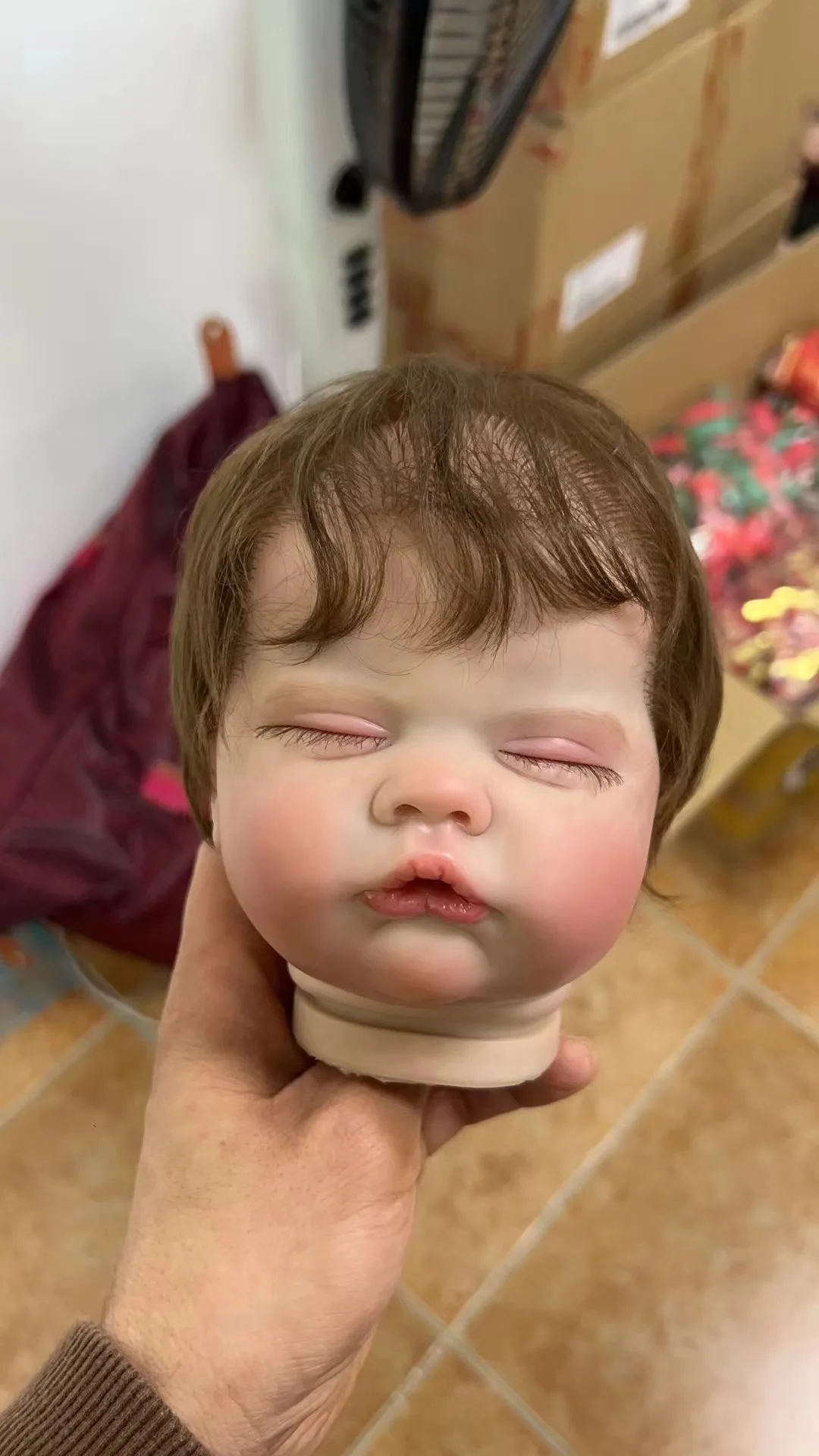 

FBBD 3D версия кожи 20 дюймов Reborn Baby Quinbee с ручными волосами с конечностями окрашенный комплект Сделай Сам часть с тканевым телом