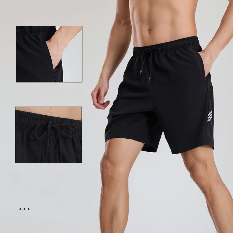 Men Cool Feeling Thin Fitness Running Training Jogging Shorts Sports Quick-drying Shorts Basketball Pants Male Casual Sweatpants
