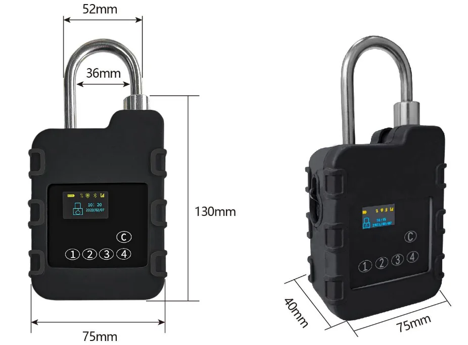 GPS Padlock Electronic IOT Padlocks Smart Remote Control Tracking Locks Tamper Proof Security Seal Lock Vehicle Tracker for Logi