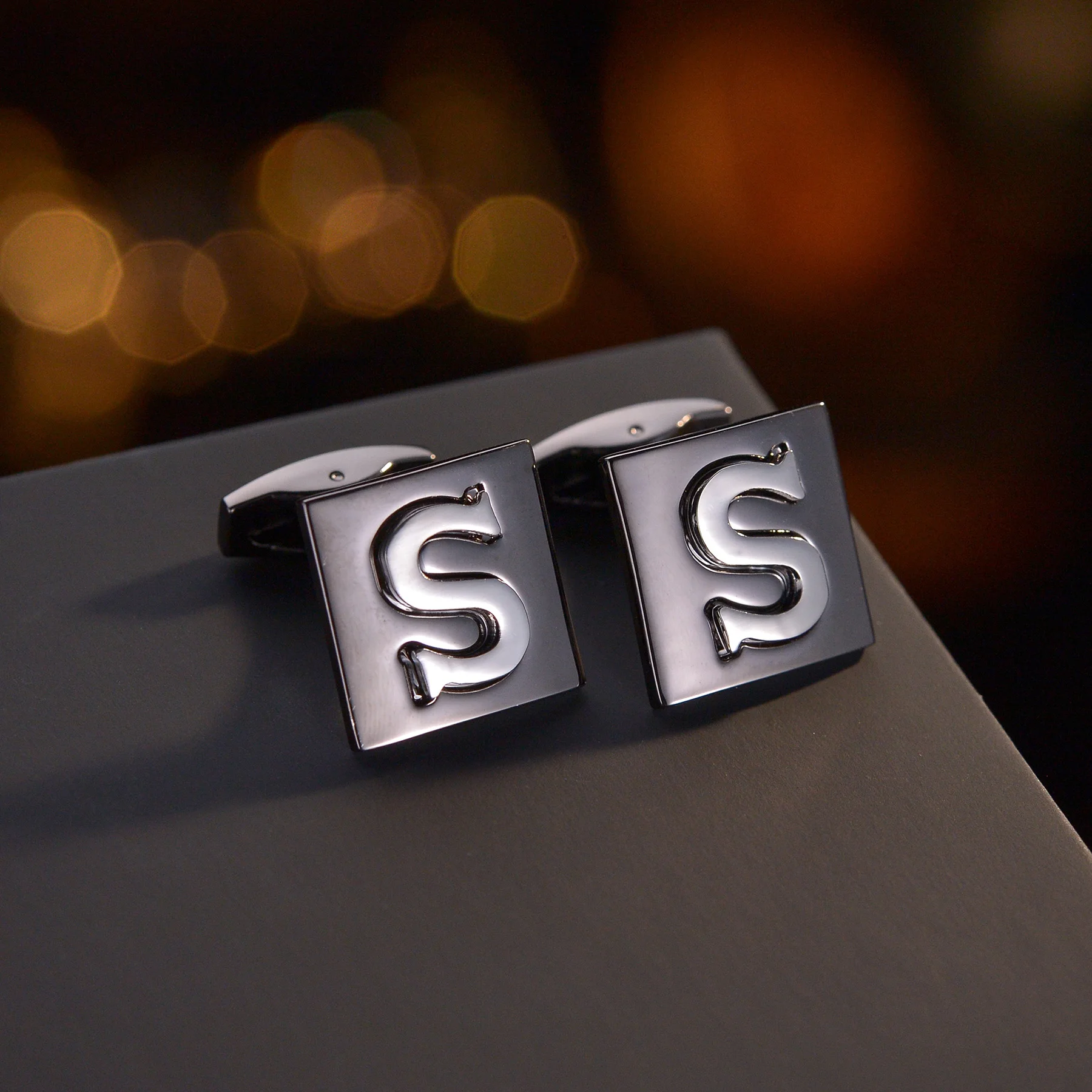 Novalty Letter S Cufflinks Men's French Shirt Cufflinks High Quality Luxury Gifts for Men Wedding Birthday