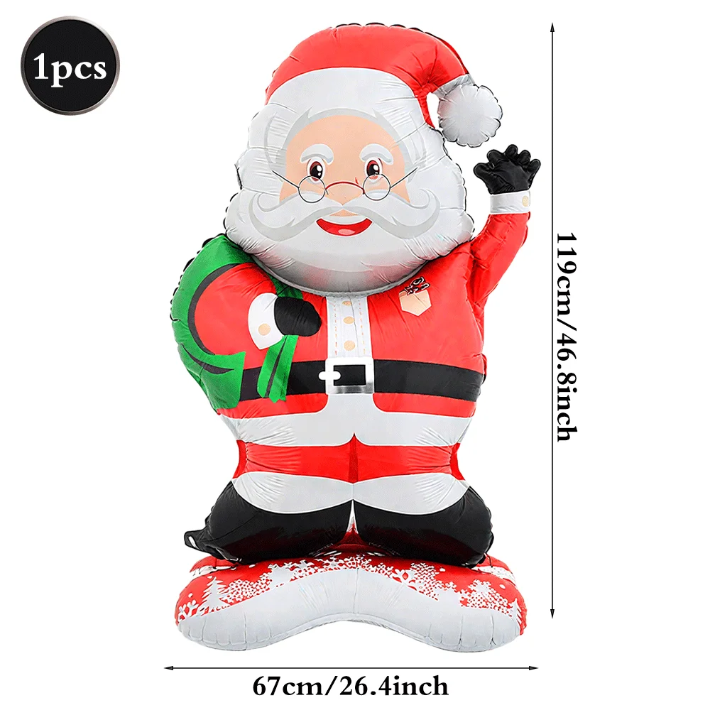 2025 Neuer stehender Weihnachtsmann-Folienballon, extra großer Weihnachtsbaum, Schneemann, Geschenk, Auto, Ballon, Navidad-Thema, Urlaub, Party-Dekoration – Detail 10