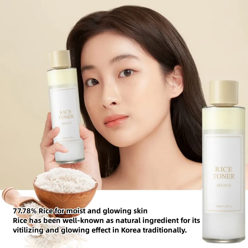 Rice Powder Toner 77.78% Korean Rice Extract, Containing Nicotinamide, Moisturizing, Suitable for Dry Skin