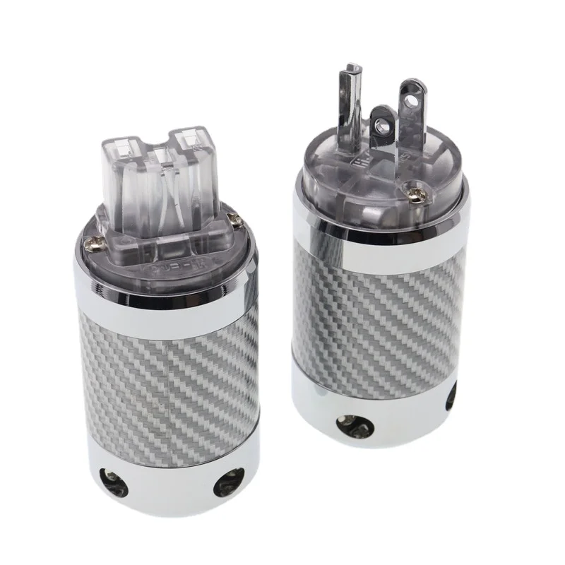 

Аудиоадаптер HiFi с родиевым покрытием из углеродного волокна, штепсельная вилка стандарта США, разъем IEC C13 для усилителя, кабель питания переменного тока CD