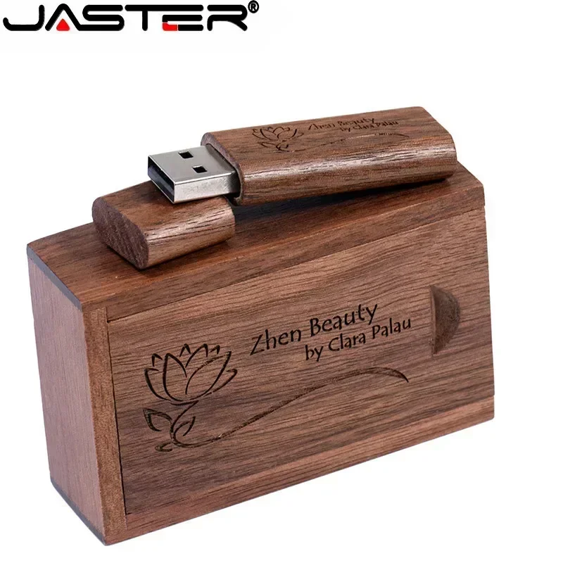 thumbnail image 5 of JASTER - Memorias USB 2.0 de madera con logotipo personalizado gratuito, de bambú, con caja, de 16 GB, 32 GB, 64 GB, para regalo de boda, 5 of 5