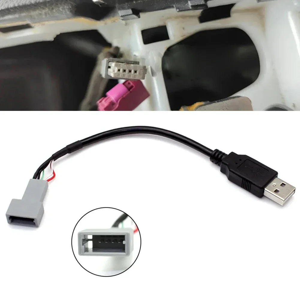 Universal USB Adapter Cable for Kia and Hyundai Vehicles - Android Host 4-Pin and USB Interface