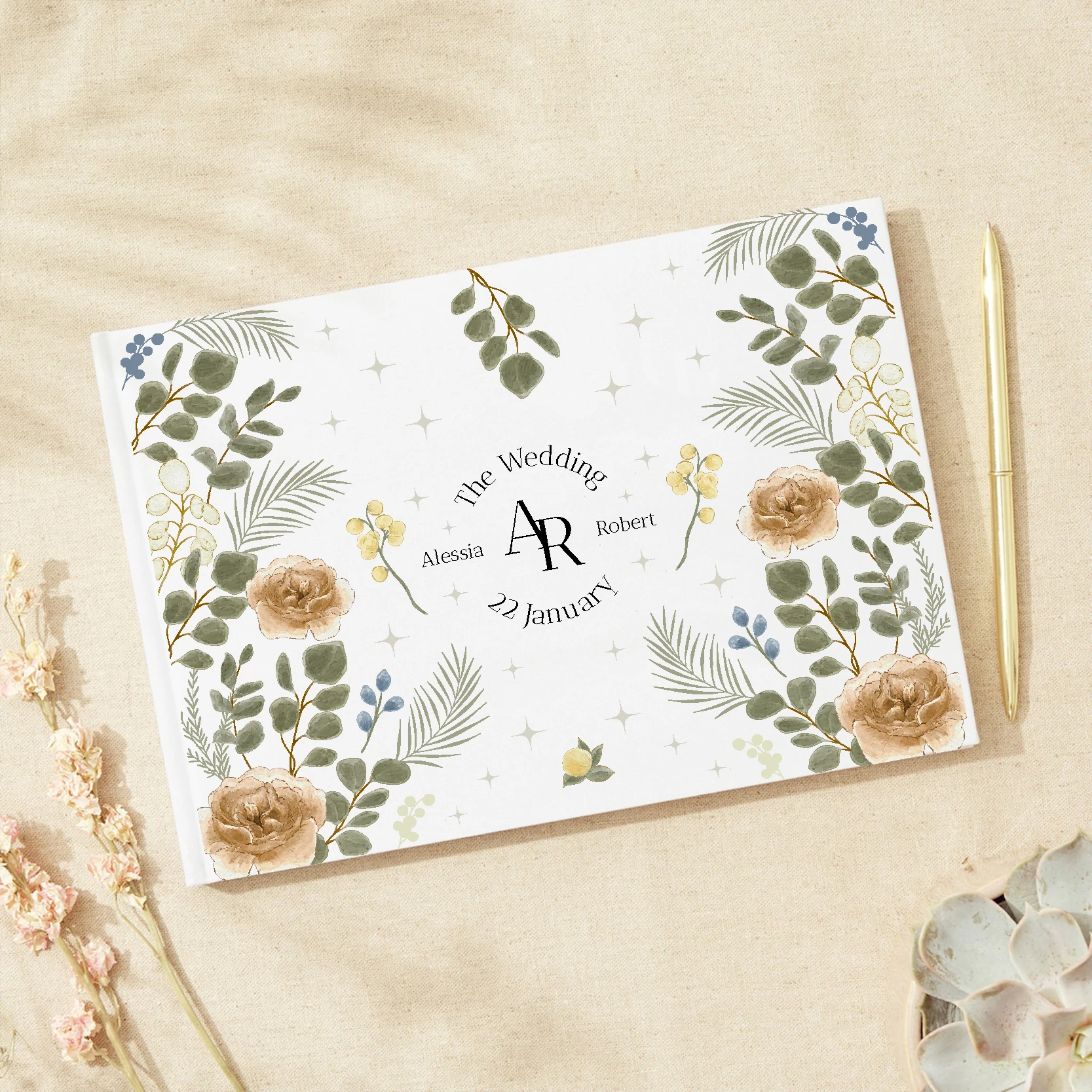 Personalized Wedding White Guest Book Elegant Mr and Mrs Wedding Decoration Message Book Album Photo Mariage Gifts