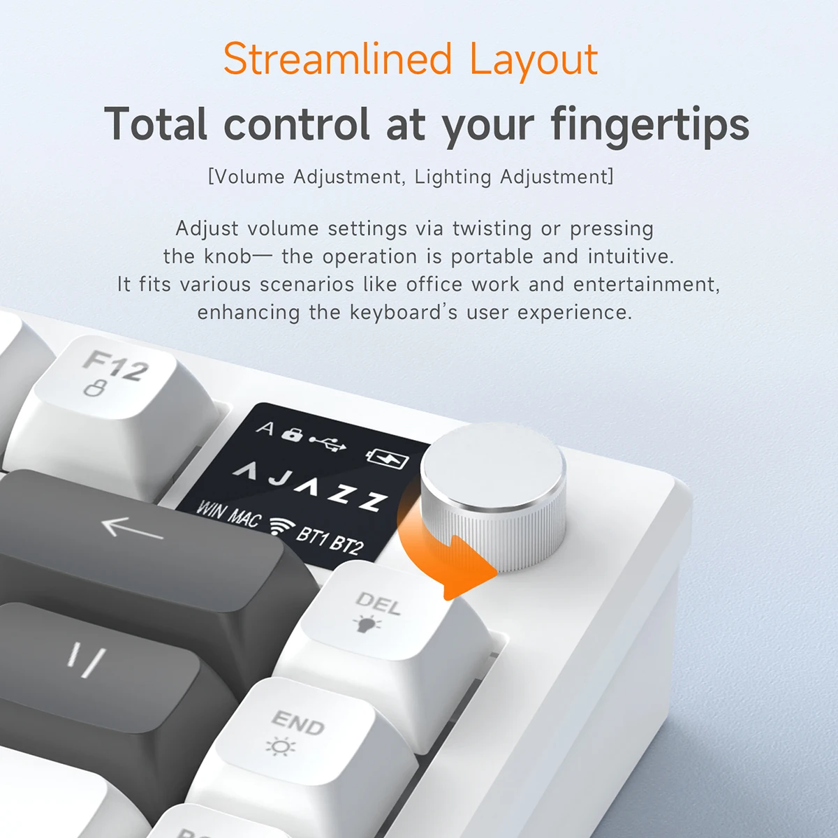 New Ajazz AF82 80 Keys Full-color RGB Wired Mixed Light, Wireless