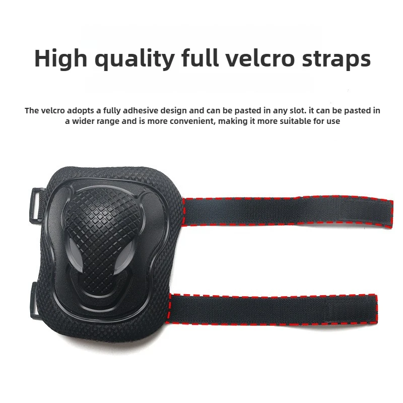 6Pcs/Set Elbow Knee Pads Skating Protector Skateboard Bicycle Sports Protective Gear Riding Roller Wrist Guard Kids Adults BMX 5 6Pcs/Set Elbow Knee Pads Skating Protector Skateboard Bicycle Sports Protective Gear Riding Roller Wrist Guard Kids Adults BMX - Billede 5