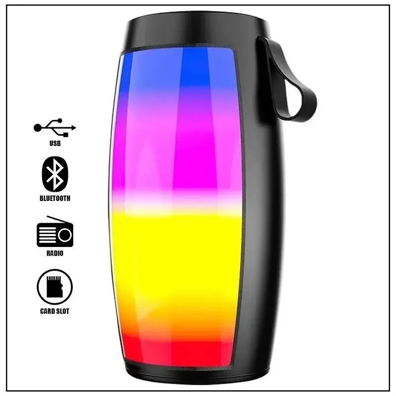 Portable Bluetooth Speaker with Colorful LED Light
