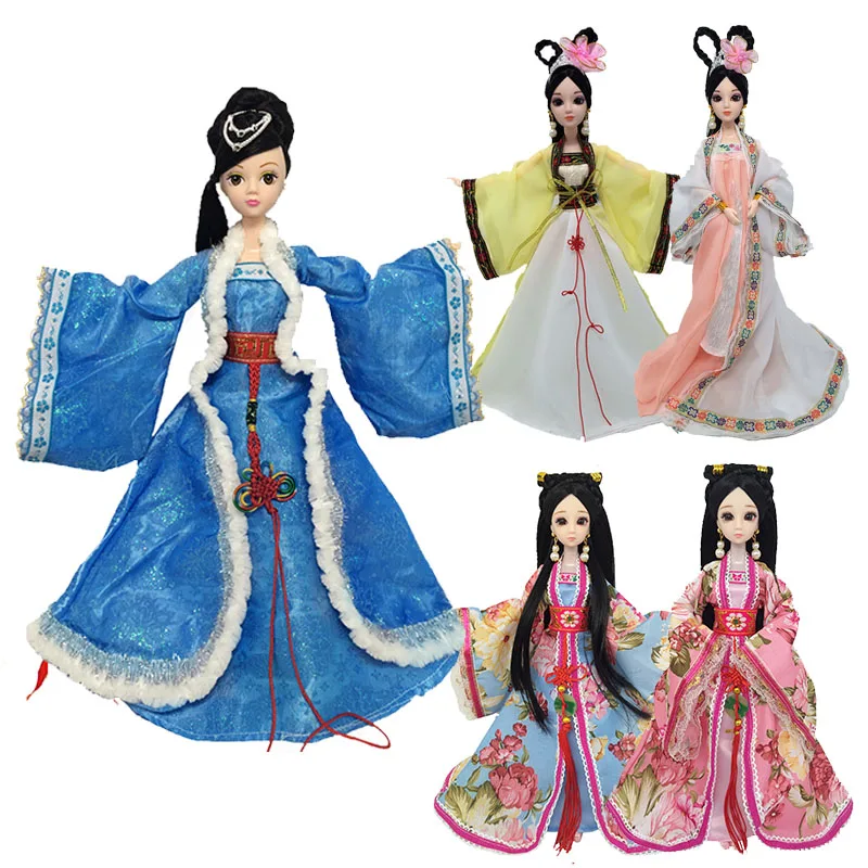 

Handmade Ancient Costume Chinese Vintage Style Dresses Accessories for 11.5 Inches Barbie Doll Fairy Pincess Clothing Glirl Toys