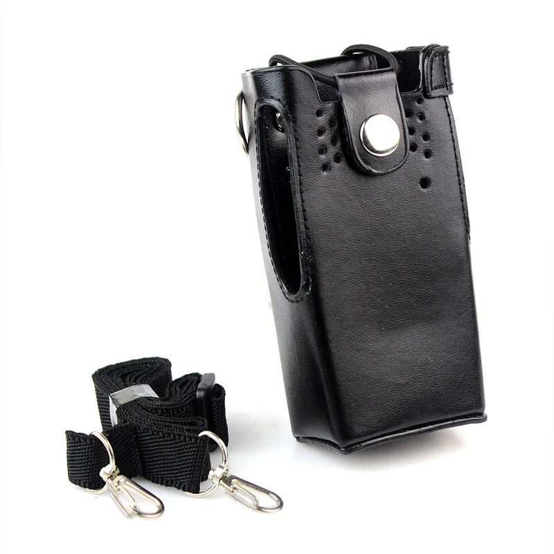 Hard Leather Carry Case Holster with Belt Clip Strap For Motorola GP3688 CP140 CP150 EP450 CP160 CP200 CP040 Two Way Radio Bag walkie talkie housing case cover front shell with knobs for gp3688 two way radio