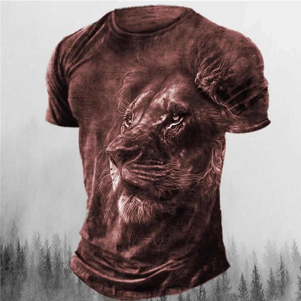 Vintage Animal T-shirt For Mens Tiger/scorpion Print Tops Tees 3D