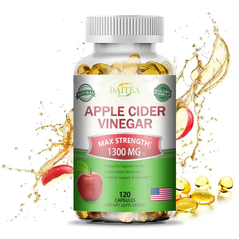 Apple Cider Vinegar 1300 mg with mother Strongest Weight Loss Capsules, Supports Digestion and GI Health