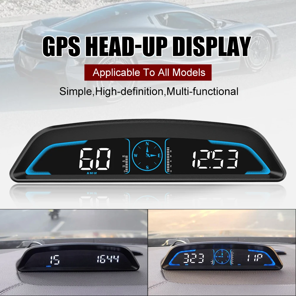 Digital Gps Hud Universal Head Up Display Speedometer With 5.5" Led Display For Mph Direction