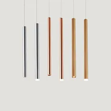 

Dimmable Long Tube LED Pendant Lights 3W 5W Shop Bar Counter Island Background Restuarant Droplight Cylinder Pipe Hanging Lamps