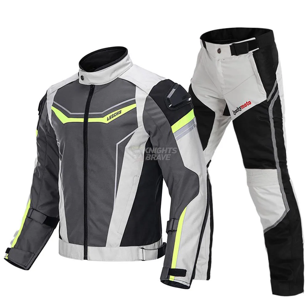 

LYSCHY Jacket Motorcycle Men CE Protective Gear Motorbike Moto Jacket Pants Suit Waterproof equipement moto chaquetas hombre
