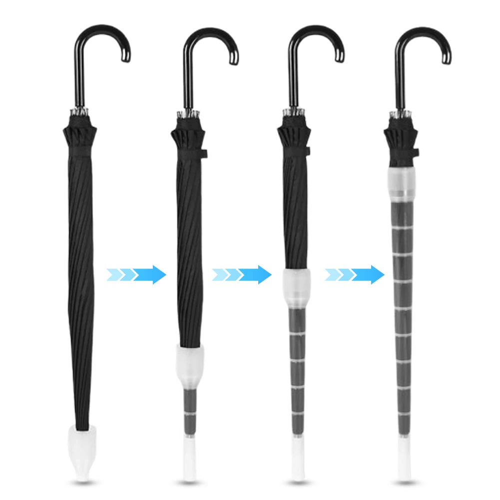 70cm/80cm Plastic Non-drip Car Retractable Cover Umbrella Waterproof Cover Home Sleeve Holder Drip-proof Umbrella Transparent