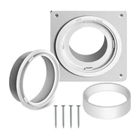 Dryer Vent Wall Plate with Hose(4 Inch 8 Feet),Twist Lock Dryer Vent Connector Kit,4 Inch Dryer Duct Connector Flange A 1