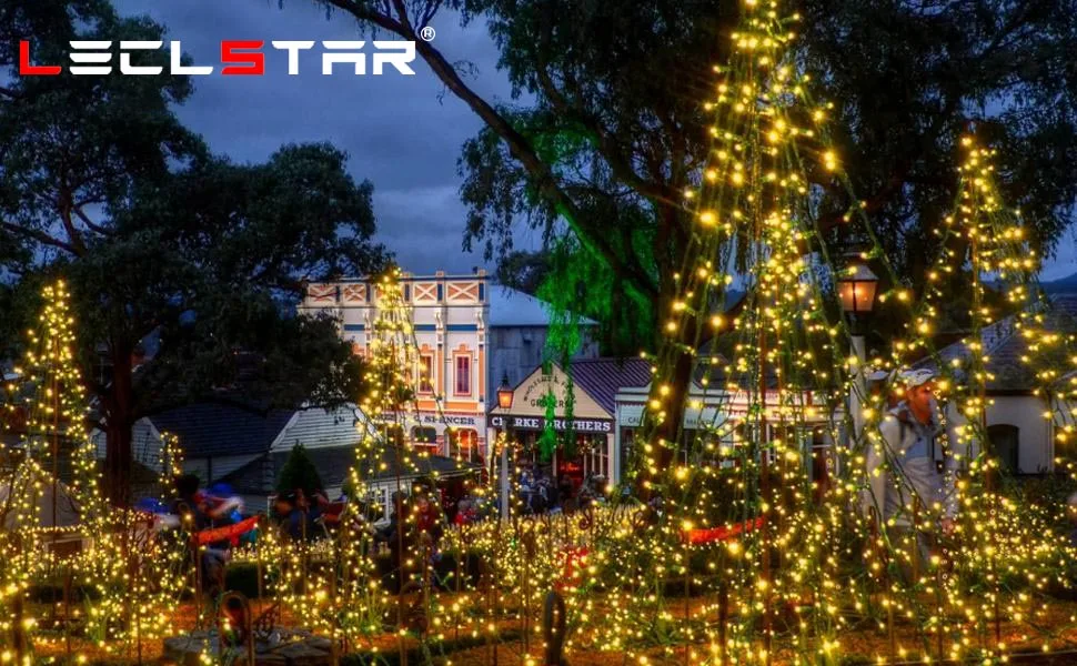 Outdoor Solar String Fairy Light 200 100 LED Festoon Waterproof Street Garland Solar Power Lamp Christmas Party for Garden Decor
