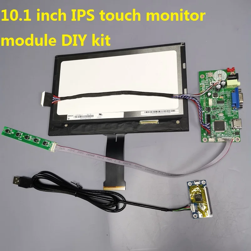 10.1인치 IPS 터치 모니터 모듈 키트, HDVGAwindow, Raspberry Pi, 안드로이드, HarmonyOS 및 기타 USB10 터치