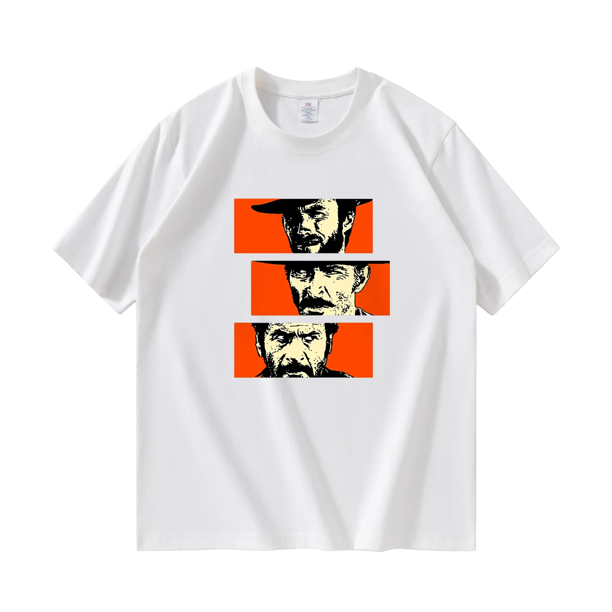 The Good the Bad and Ugly Blondie Angel Eyes Tuco Cowboy T Shirt Men Women Il buono brutto cattivo Übergroßes Baumwoll-T-Shirt_voghion.com