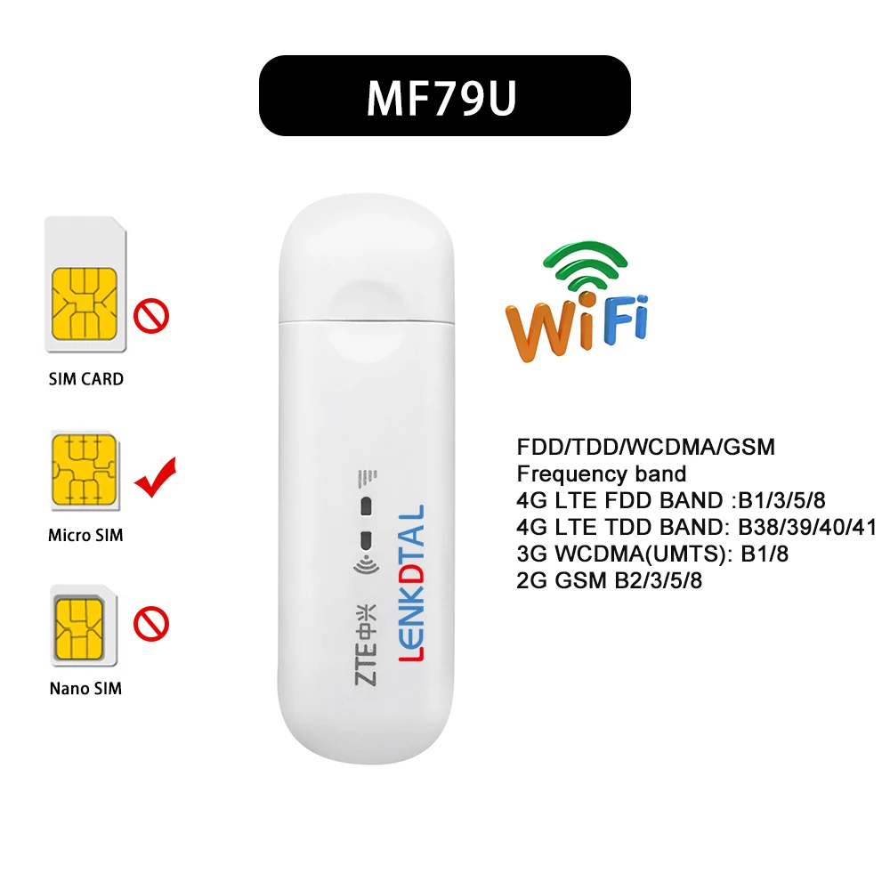 With Good Quality MF79U 4G Wireless Network Card Portable Wifi 150Mbps Speed Dongle Support SIM Card  Mobile Router Cheap