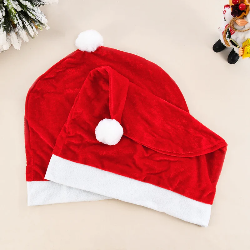 Christmas Car Headrest Cover Seat Protection Santa Hat Festival Christmas Car Ornaments Seat Protection Santa Hat Decoration