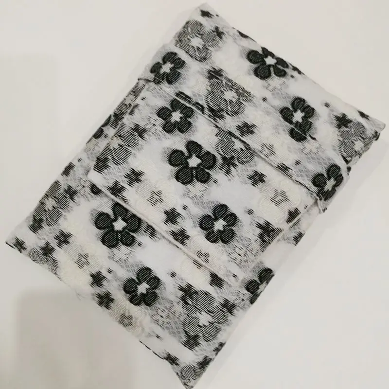High-quality New Embossed Embroidered Pencil Case, 5-piece Pencil Case, Multi-piece Pencil Case, Portable Black-and-white Cotton